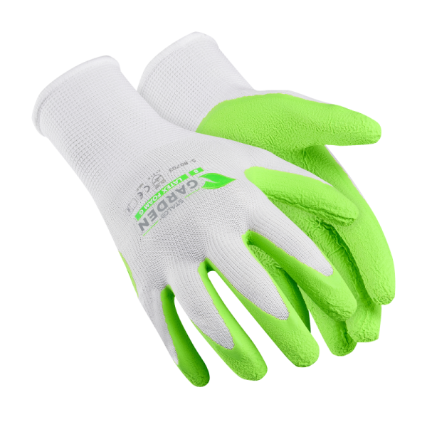 Rukavice polyesterové Latex Foam G, 6, STALCO GARDEN