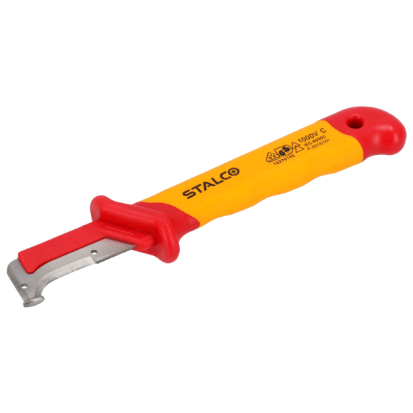 Inštalačný hákový nôž so stopkou 1000V 155 mm, STALCO
