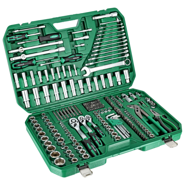 Sada nástrčných kľúčov a náradia 1/4„+3/8“+1/2“ 237 položiek Balenie BMC - STALCO