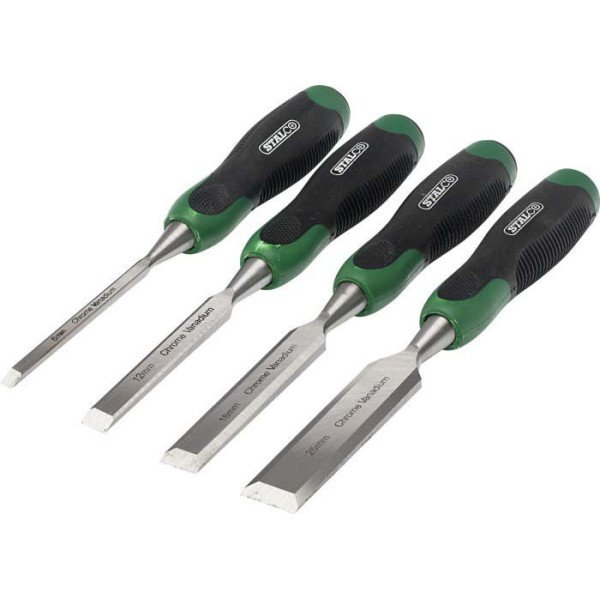 Dláta na drevo 6 / 12 / 18 / 25 mm, 4 prvkový, STALCO